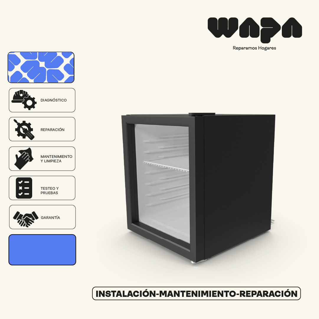 Reparación de pequeñas neveras portatiles en taller de Wapa Reparamos Hogares