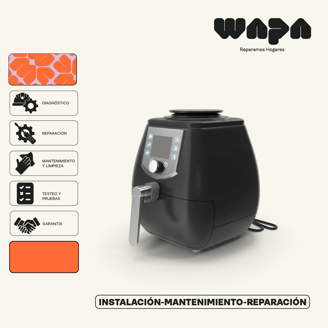 Taller de arreglo de freidoras de aire con domicilios con mantenimiento incluido